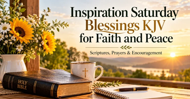 100+ Inspiration Saturday Blessings KJV for Faith and Peace