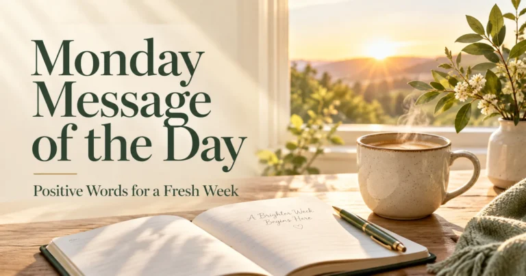 120+ Monday Message of the Day for Motivation, Calm, and a Fresh Start