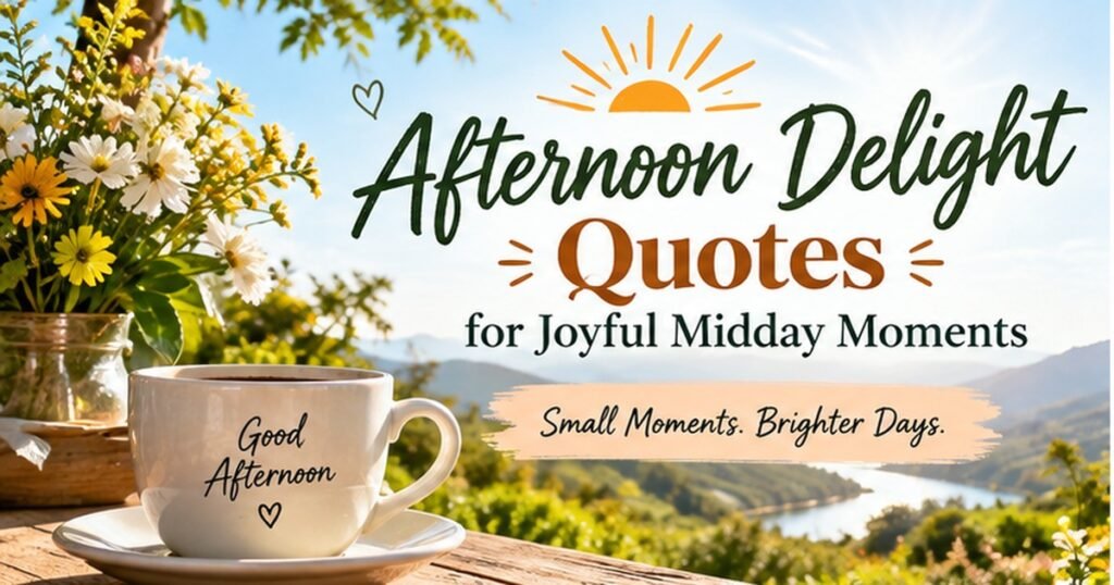 125+ Afternoon Delight Quotes for Sunshine, Smiles, and Simple Joy
