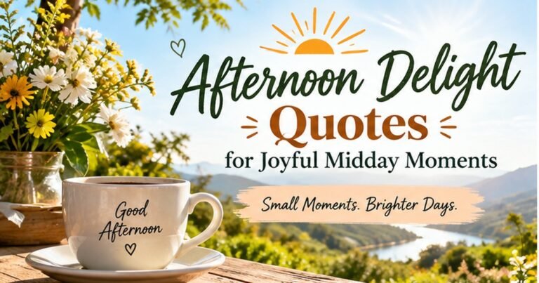 125+ Afternoon Delight Quotes for Sunshine, Smiles, and Simple Joy