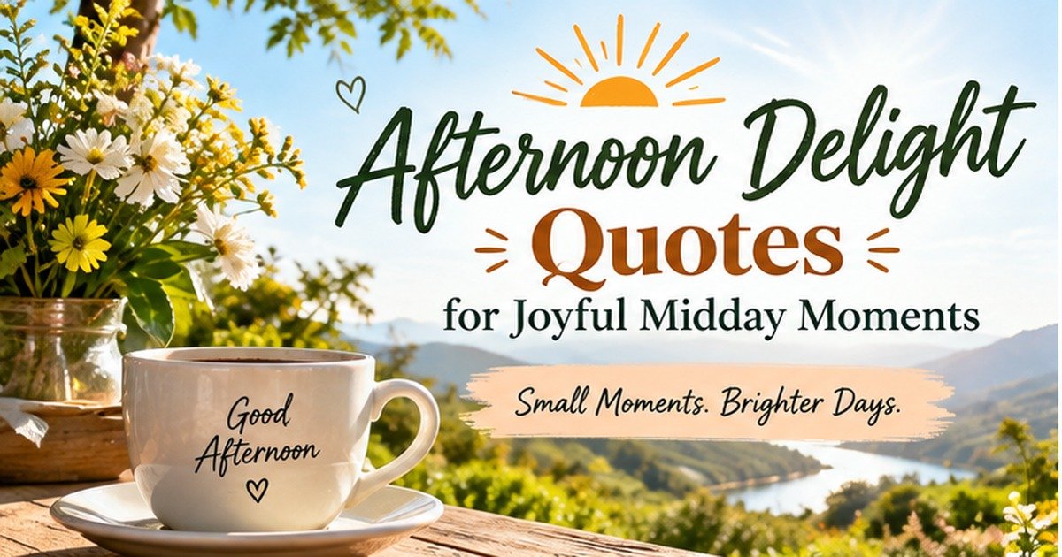 125+ Afternoon Delight Quotes for Sunshine, Smiles, and Simple Joy