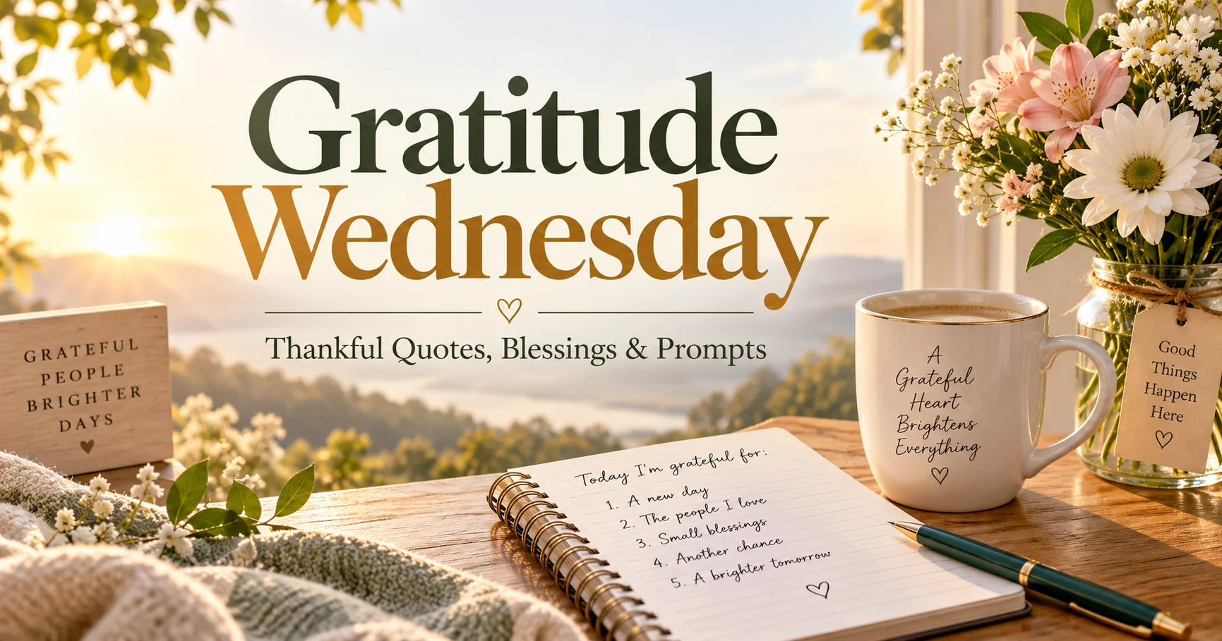 135+ Gratitude Wednesday Quotes, Blessings, and Thankful Midweek Prompts