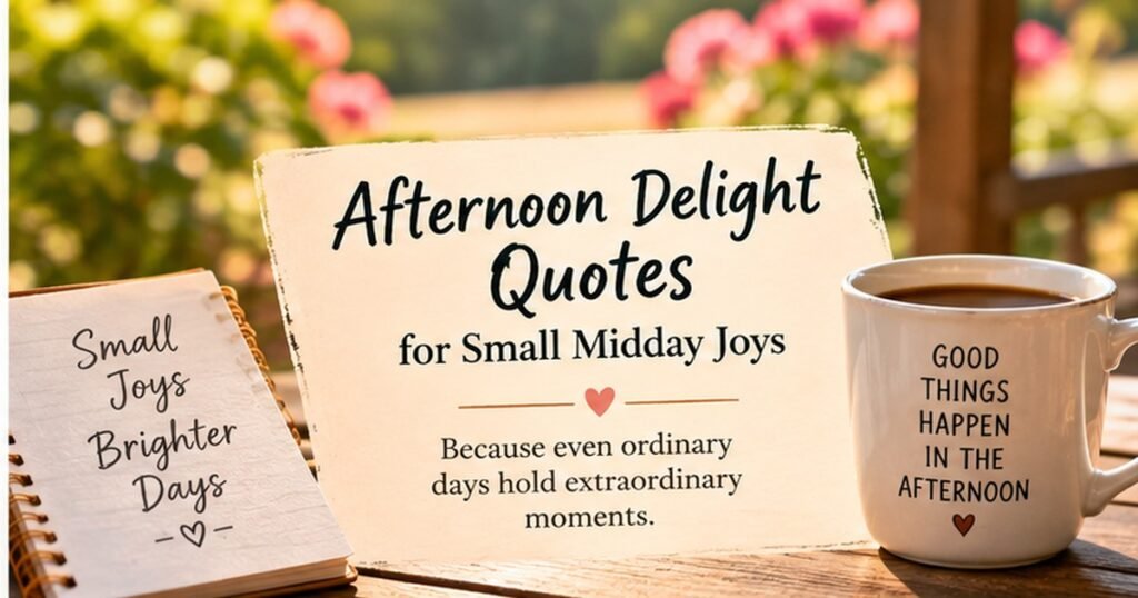 Peaceful Afternoon Quotes for Slowing the Pace