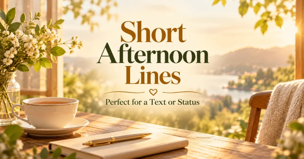 Short Afternoon Lines That Fit a Text or Status