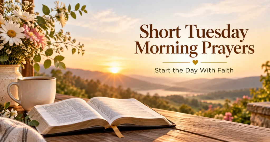 Short Tuesday Morning Prayers for Image Cards
