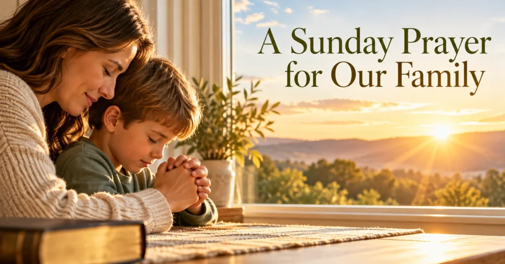 Sunday Prayer Words for a Family Blessing Image