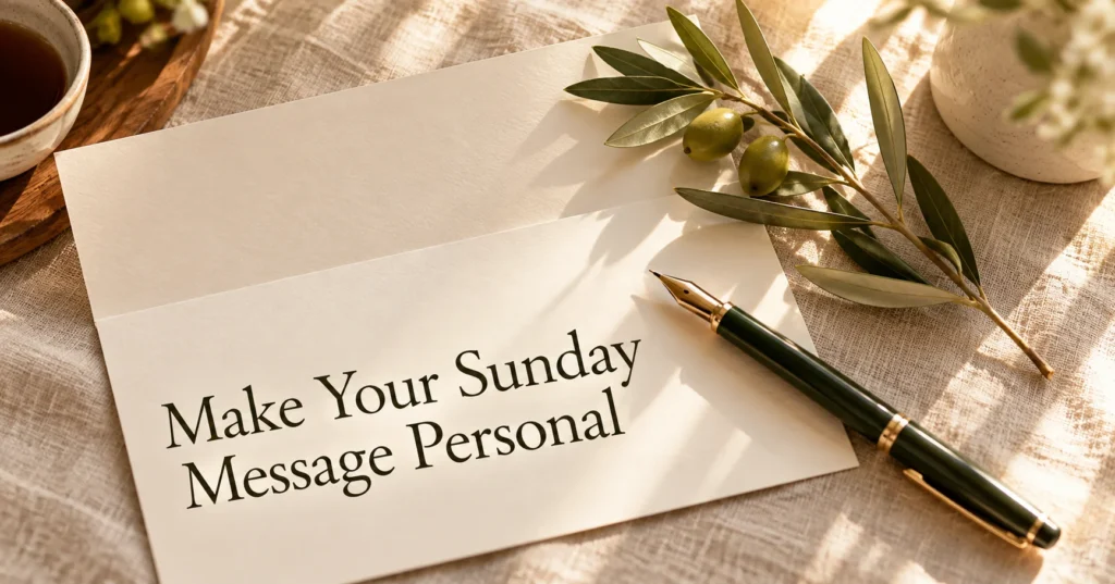 Ways to Make a Sunday Message Feel Personal