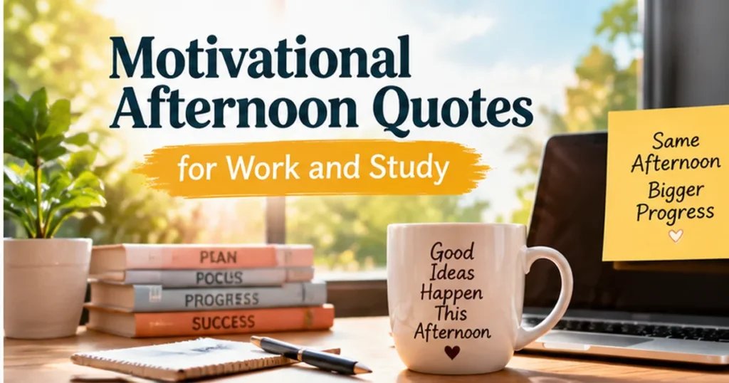 Motivational Afternoon Quotes for Work and Study